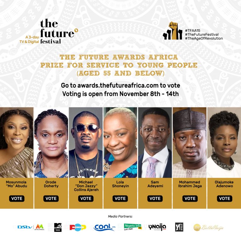 Sam Adeyemi, Mo Abudu, Lola Shoneyin, Don Jazzy, others make the list of The Future Awards Africa Prize for Service to Young People…voting starts immediately